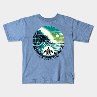 Save Our Oceans Sea Turtle Kids T-Shirt